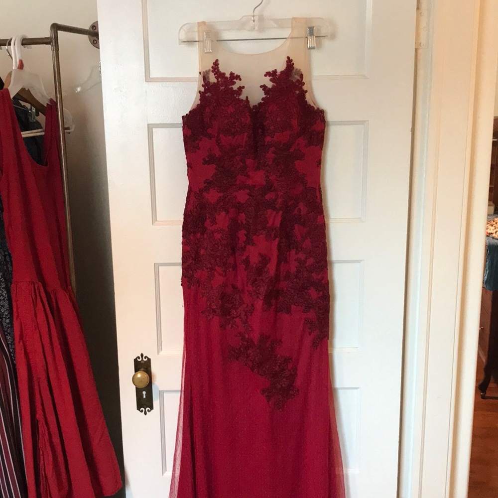 Red gown